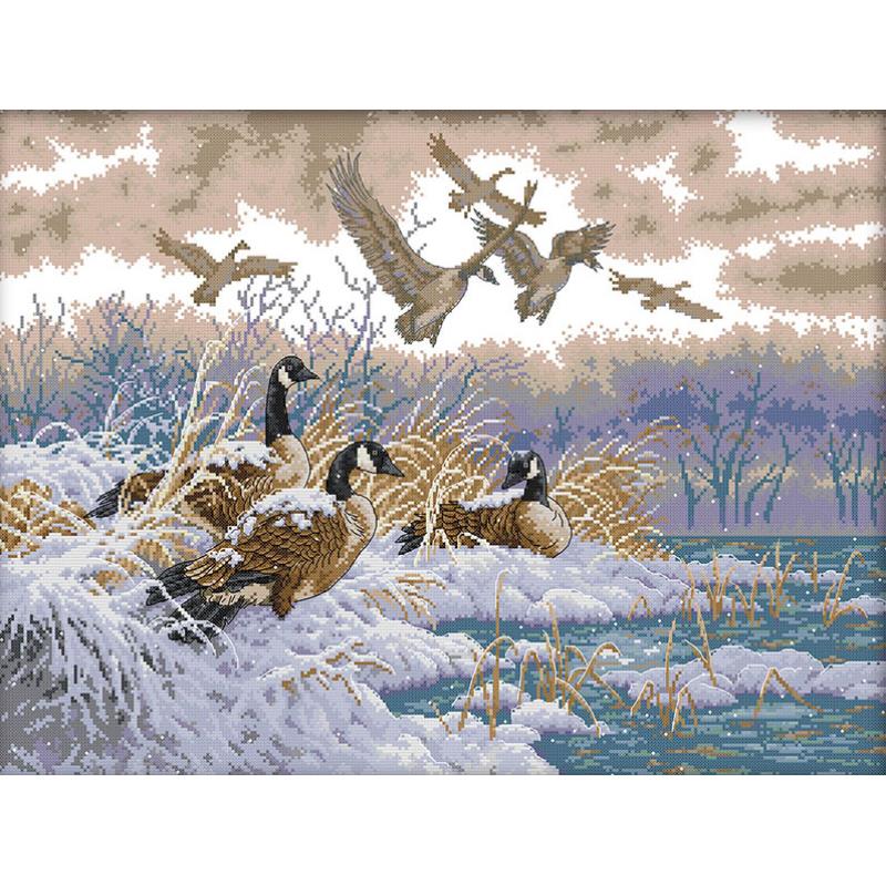 Embroidery Tas - Winter Birds NKF Animal Patterns Cross