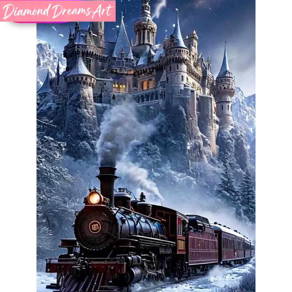 Embroidery Gift Ideas - Frameless, Diamond Painting Train Landscape Suitable
