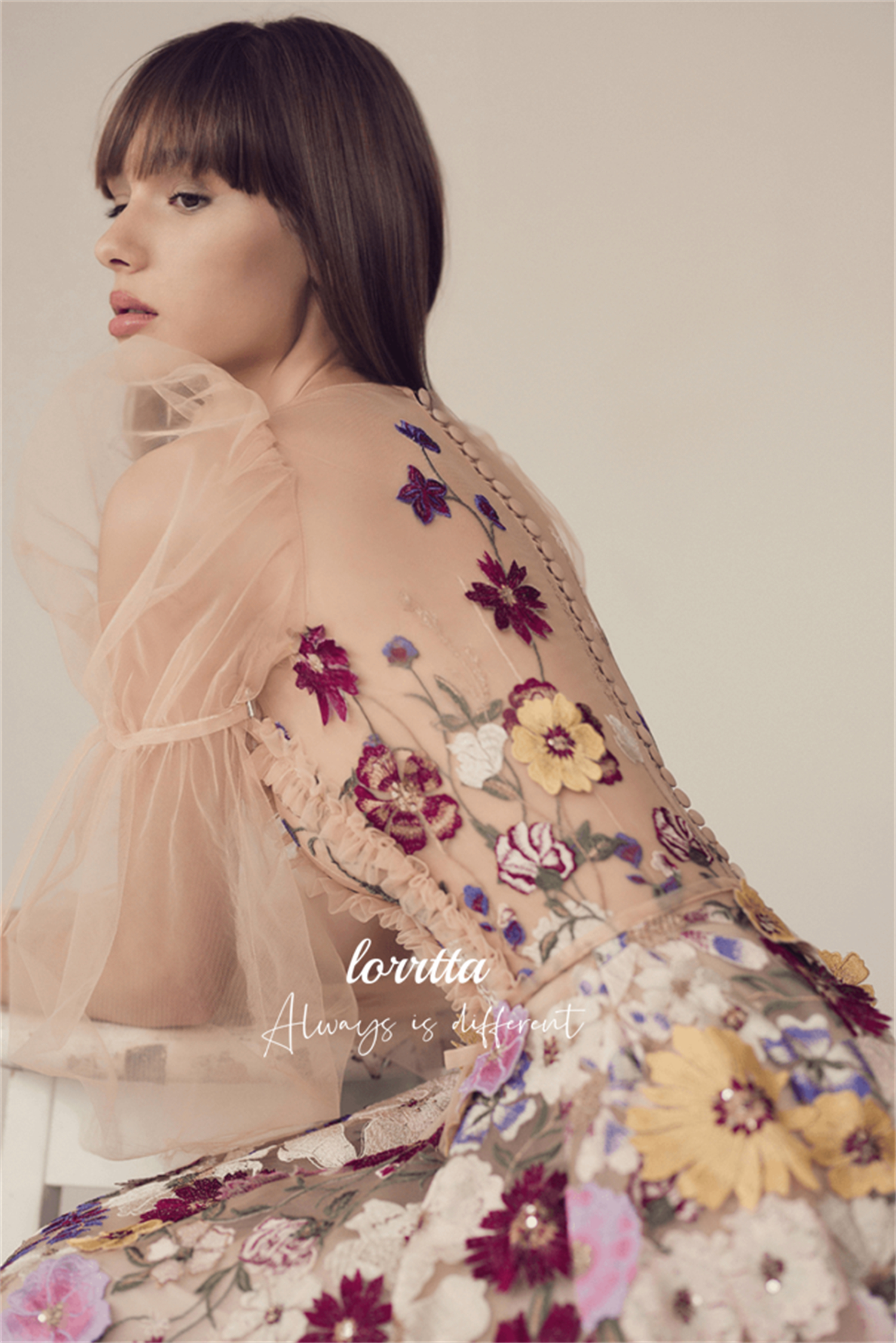 Embroidery Abaya - Luxury Party Dress Line A Evening
