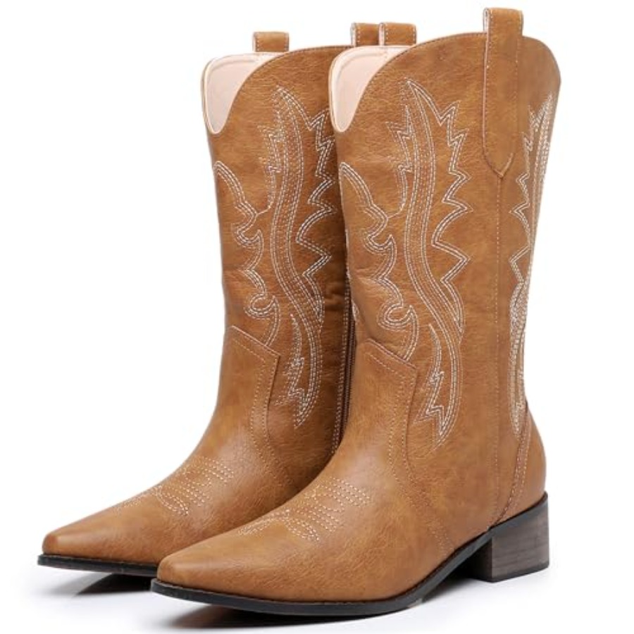 Embroidery Fashion - ZHENAIYISHENG Cowboy Boots for Women -
