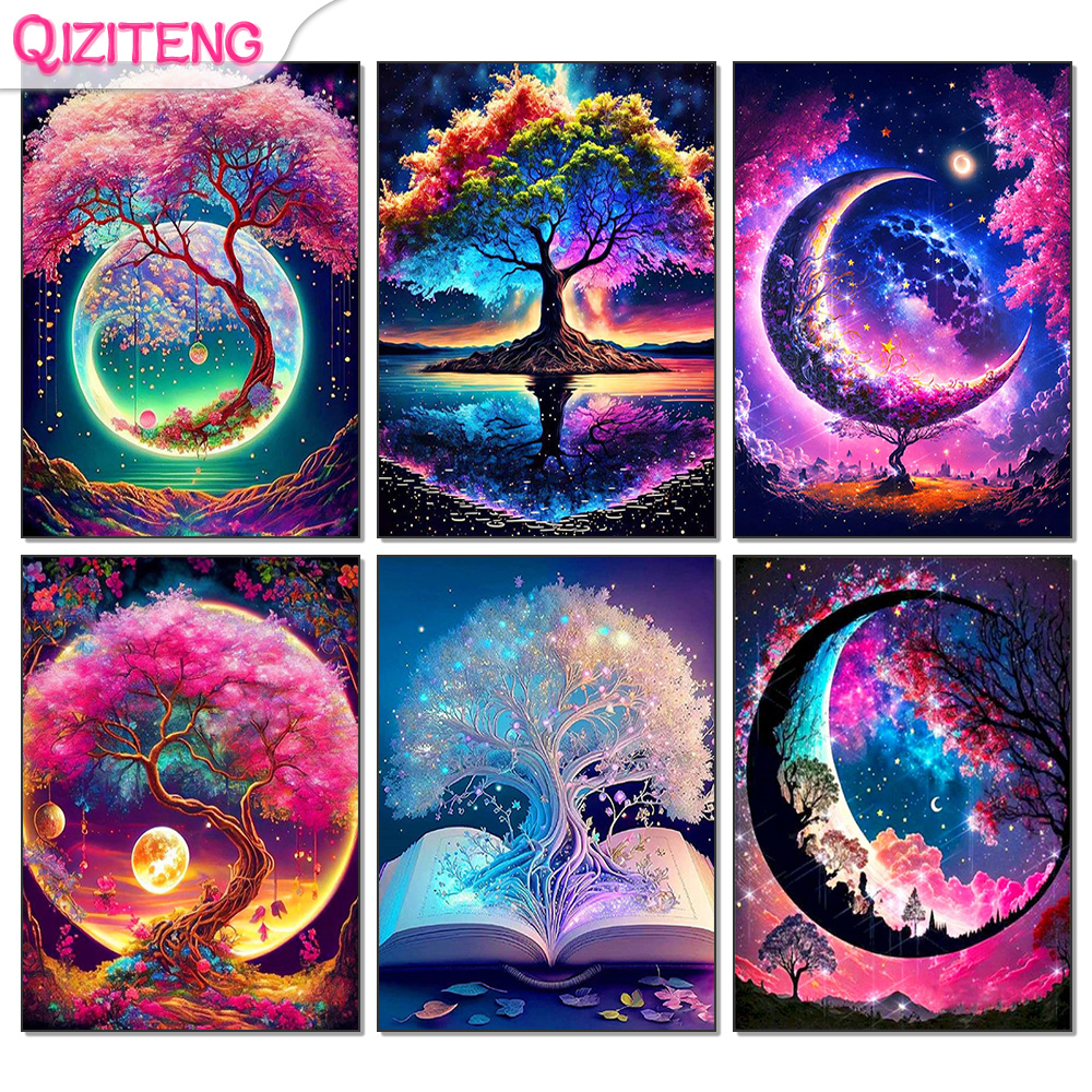 Embroidery Gift Ideas - 5D Diy Diamond Painting Fantasy Moon