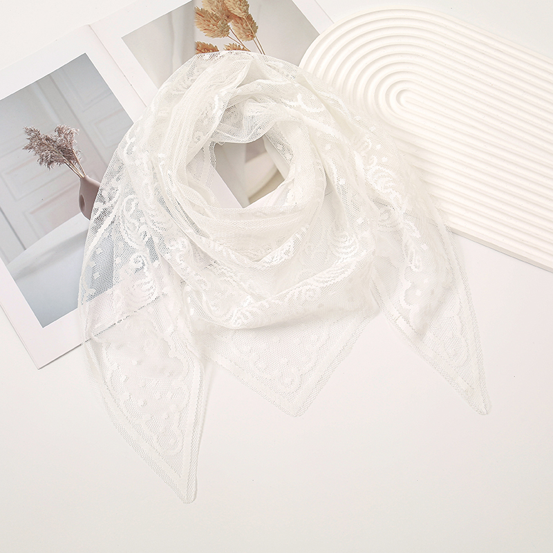 Women Lace Triangle Scarf for  - Embroidery Veil incelemesi ve fiyatı