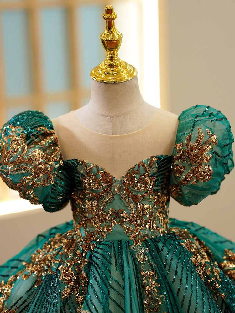 Kids Luxury Party Green Gold D - Embroidery Gold incelemesi ve fiyatı