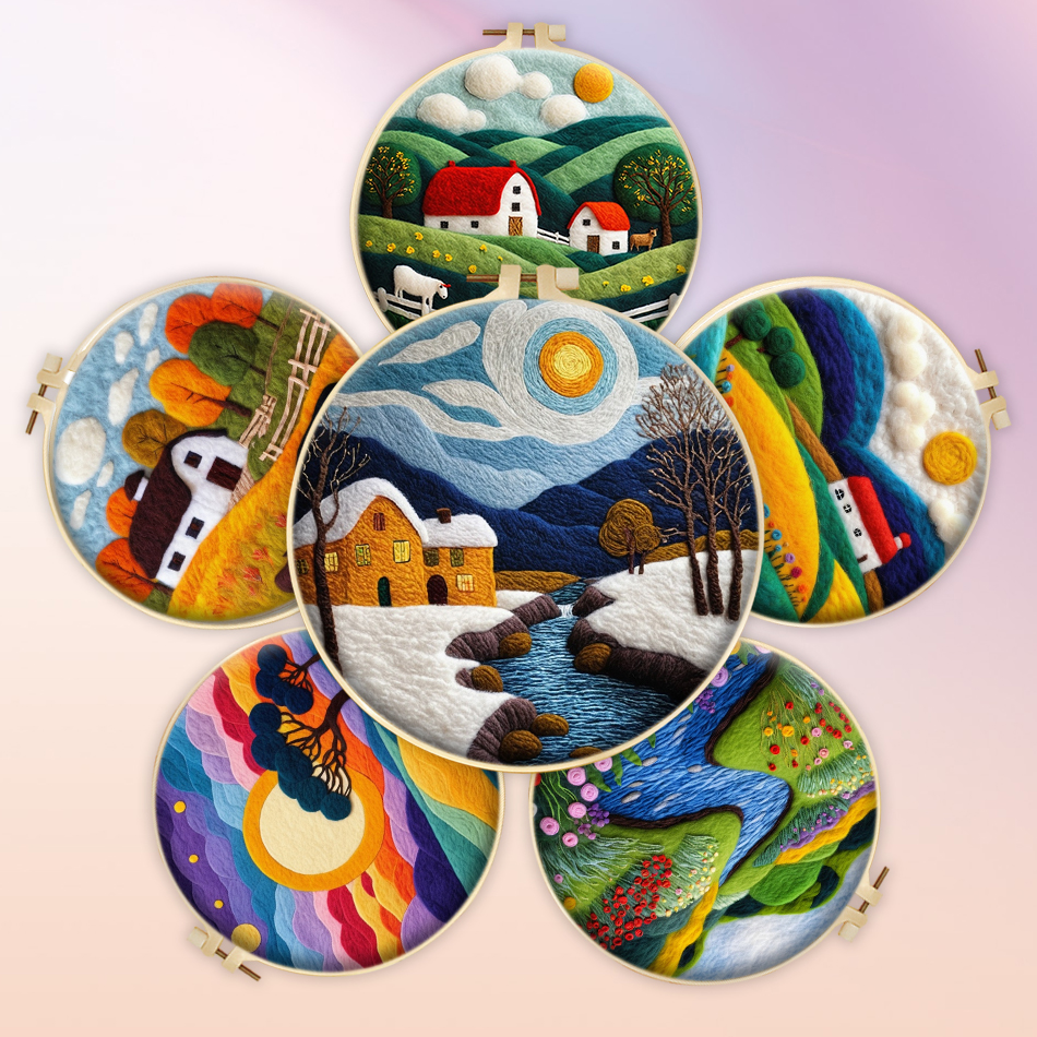 CHENISTORY Wool Painting Kits  - Embroidery Hooping incelemesi ve fiyatı