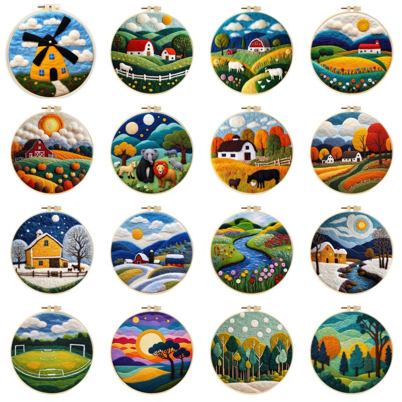CHENISTORY Wool Painting Kits  - Embroidery Hooping incelemesi ve fiyatı