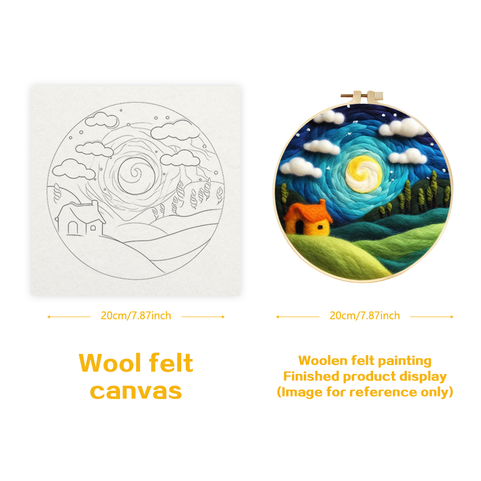 CHENISTORY Wool Painting Kits  - Embroidery Hooping incelemesi ve fiyatı