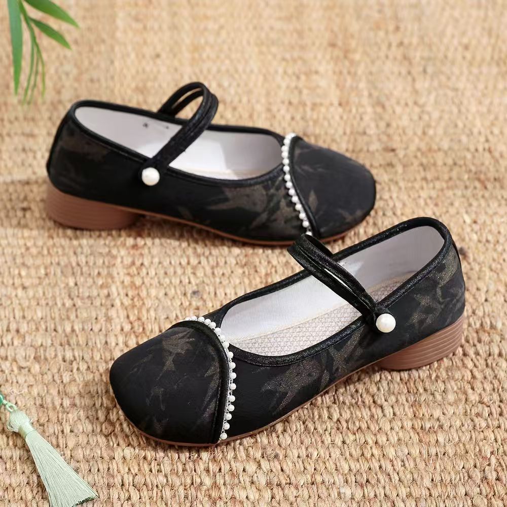 Mesh Rhinestone Rear Empty Sti - Embroidery Shoes incelemesi ve fiyatı