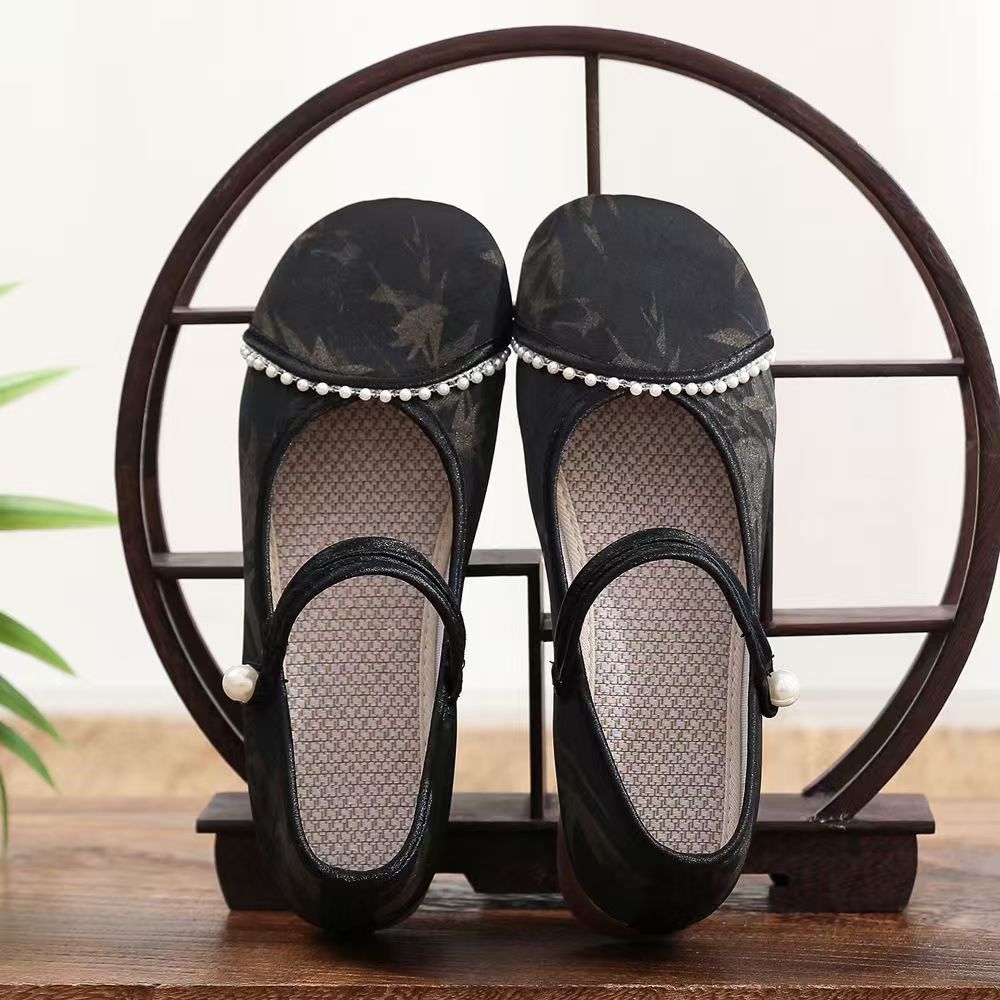 Mesh Rhinestone Rear Empty Sti - Embroidery Shoes incelemesi ve fiyatı
