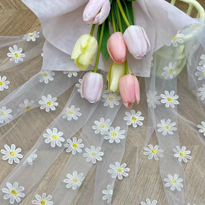 150cm Wide Daisy Embroidery La - Embroidery Veil incelemesi ve fiyatı
