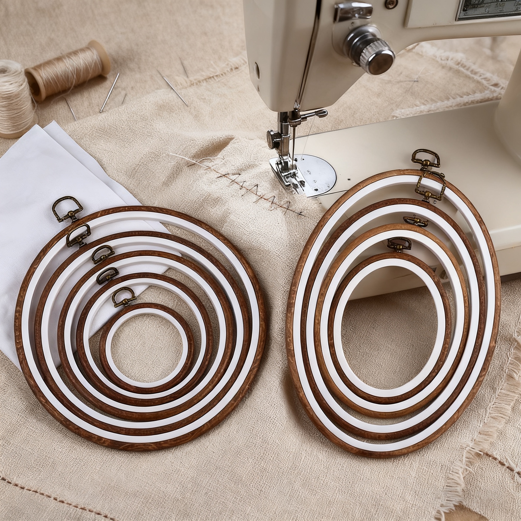 10PCS Sewing Tool Round Oval I - Embroidery Hooping incelemesi ve fiyatı