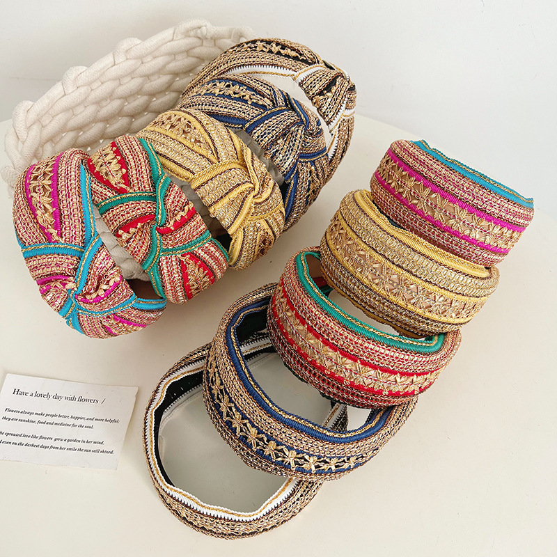 Women Girls Vintage Bohemian E - Embroidery Gold incelemesi ve fiyatı