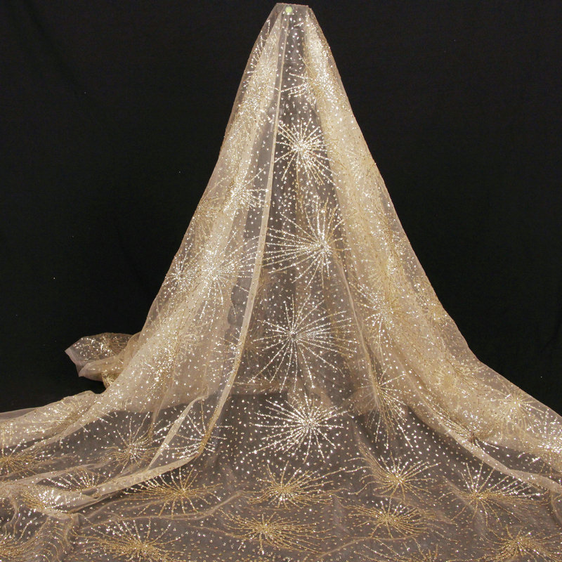Embellished Tulle Fabric Metal - Embroidery Veil incelemesi ve fiyatı