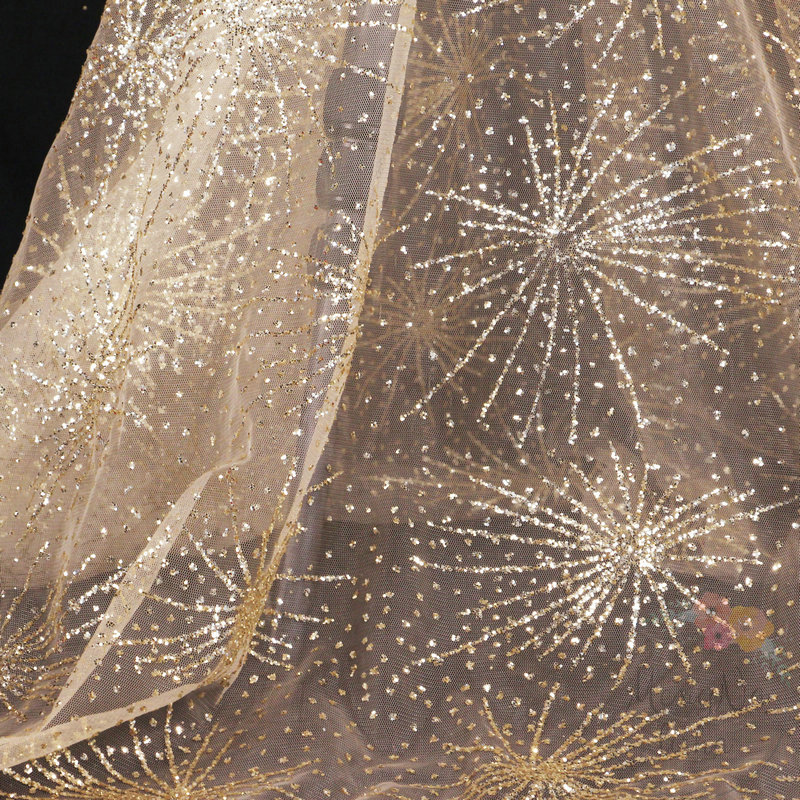 Embellished Tulle Fabric Metal - Embroidery Veil incelemesi ve fiyatı