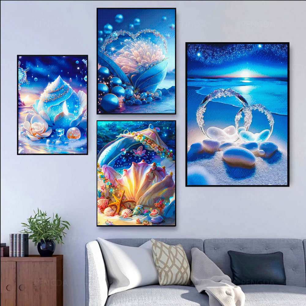 5D DIY Seaside Landscape Diamo - Embroidery Gift Ideas incelemesi ve fiyatı
