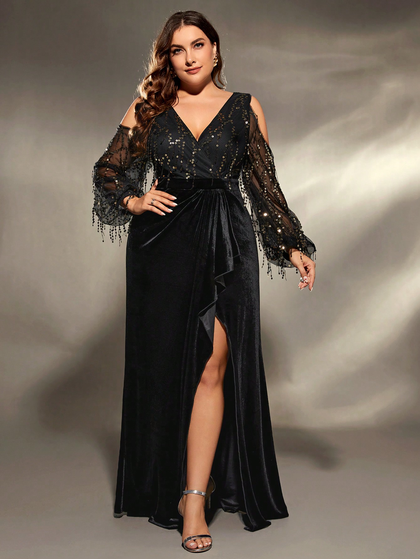 Mgiacy plus size Deep V cross  - Embroidery Abaya incelemesi ve fiyatı