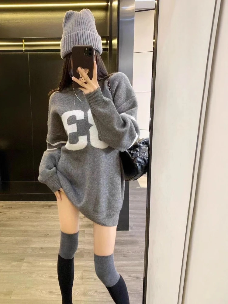 Y2K Vintage Knitted Sweater Wo - Embroidery Fashion incelemesi ve fiyatı