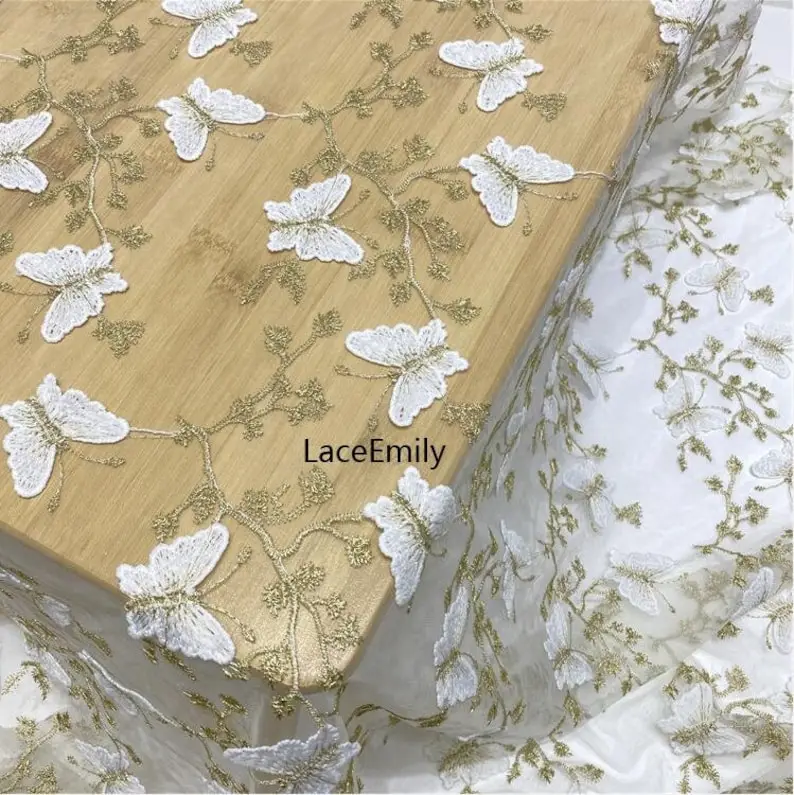 3D Butterfly Lace Fabric Butte - Embroidery Veil incelemesi ve fiyatı