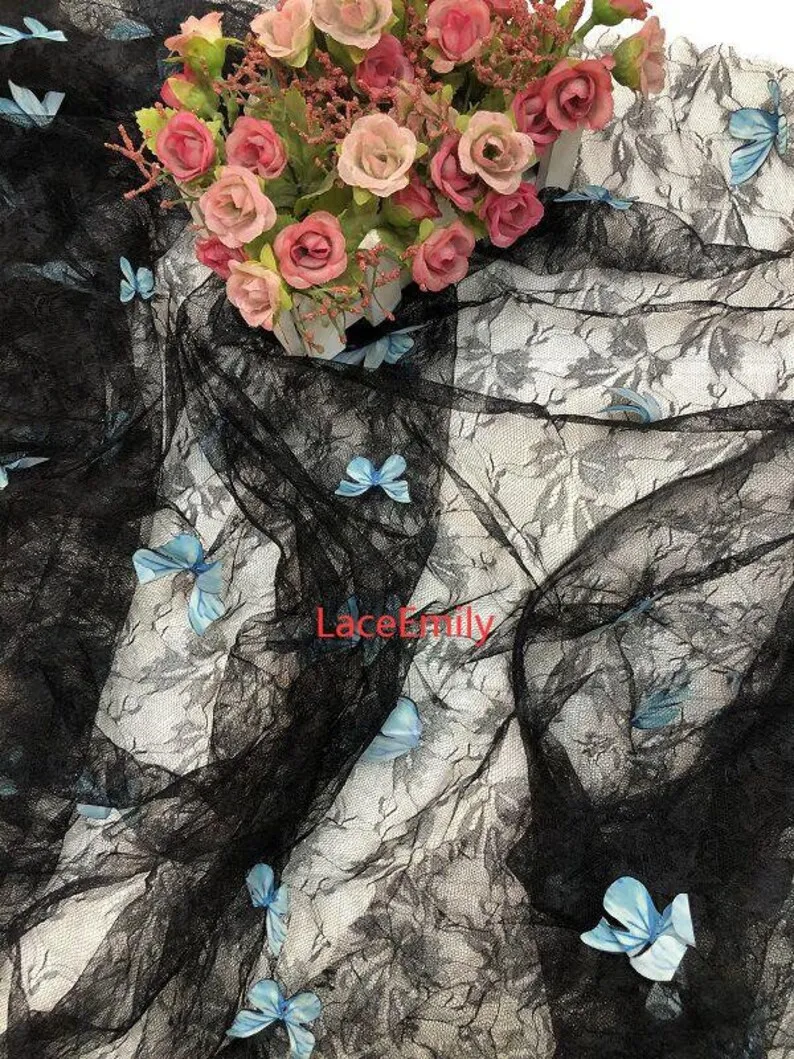 4 Colors 3D butterfly embroide - Embroidery Veil incelemesi ve fiyatı