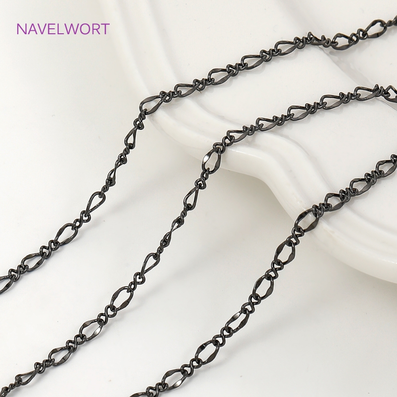 Black Color Oval Thin Chains F - Embroidery Art incelemesi ve fiyatı
