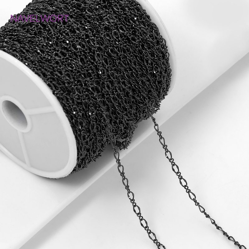 Black Color Oval Thin Chains F - Embroidery Art incelemesi ve fiyatı