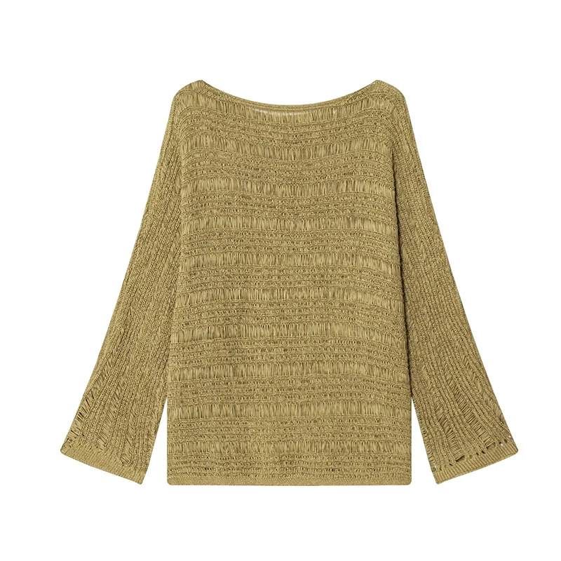 Vintage Boat Neck Knit Sweater - Embroidery Fashion incelemesi ve fiyatı