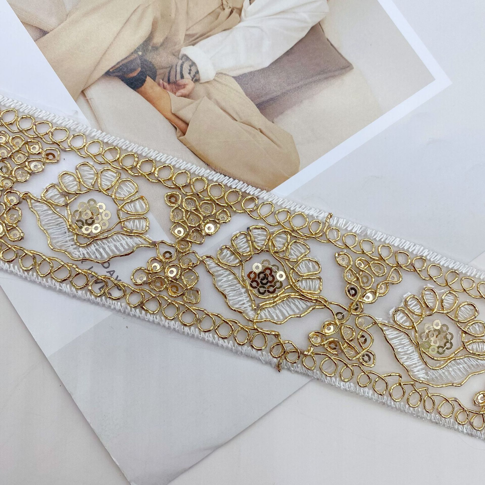 3Yards Of Wholesale National S - Embroidery Gold incelemesi ve fiyatı