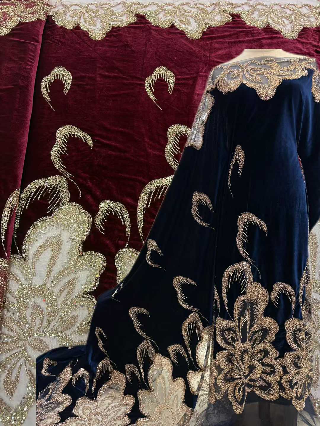 African Velvet Beaded Heavy La - Embroidery Abaya incelemesi ve fiyatı