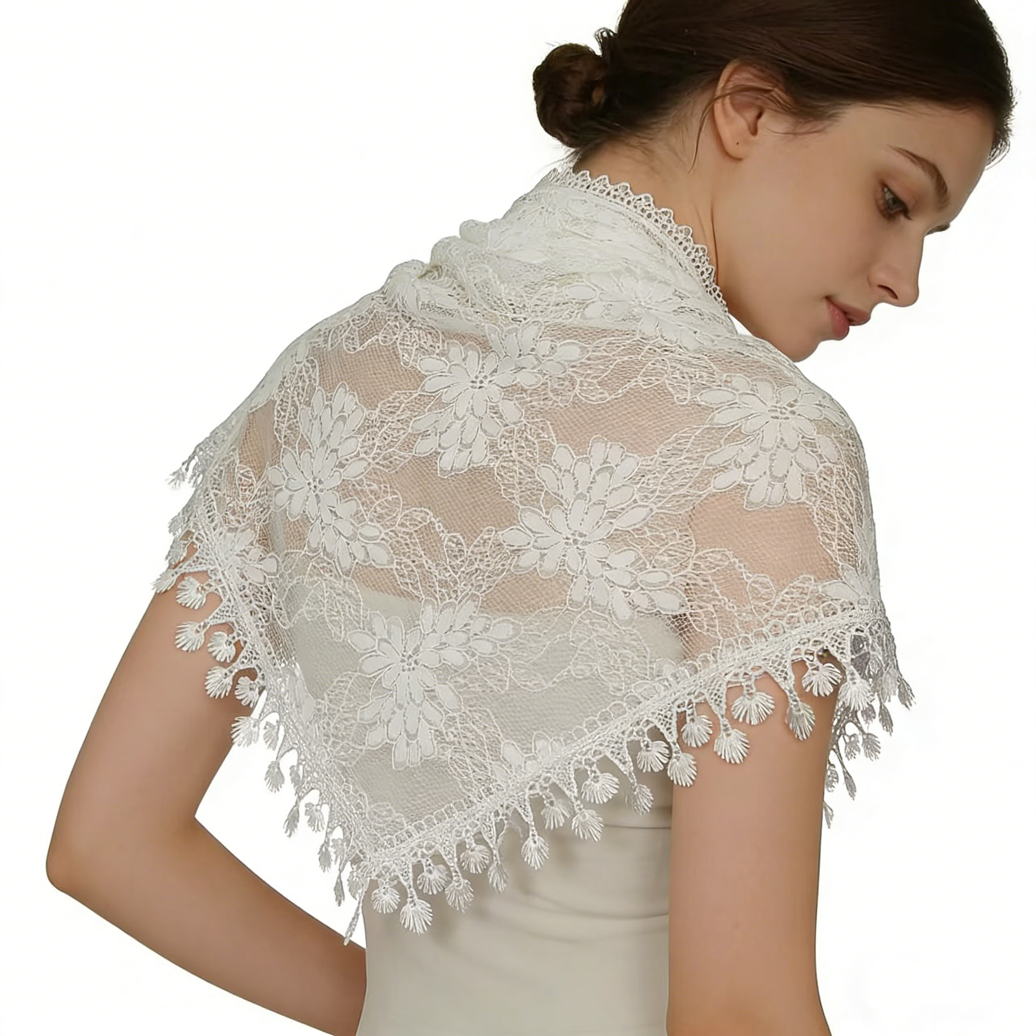 Bohemian Lace Floral Embroider - Embroidery Veil incelemesi ve fiyatı