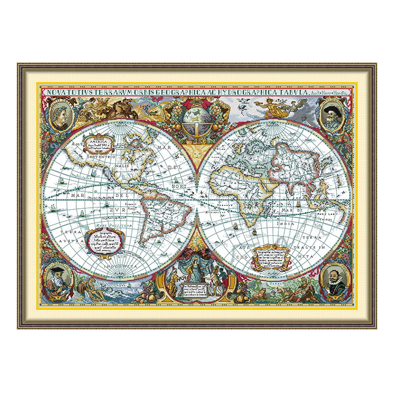 World Map Patterns Counted Cro - Embroidery Tas incelemesi ve fiyatı