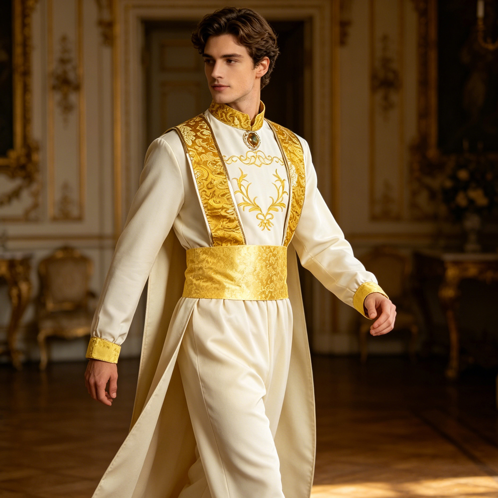 Adult Aladdin Cosplay Costume  - Embroidery Gold incelemesi ve fiyatı