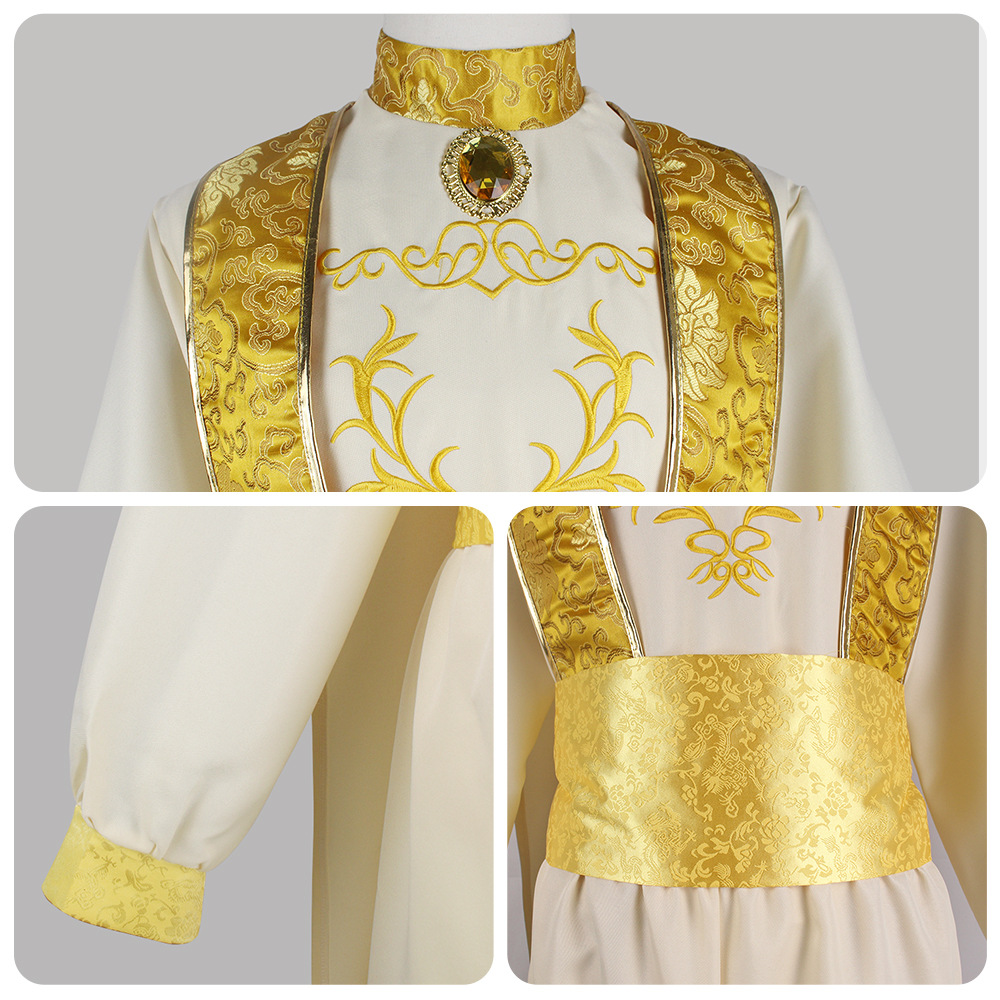Adult Aladdin Cosplay Costume  - Embroidery Gold incelemesi ve fiyatı