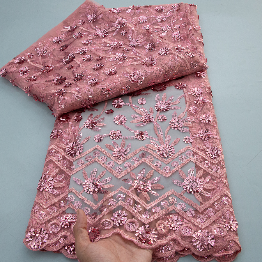 2026 French Sequins Lace Fabri - Embroidery Abaya incelemesi ve fiyatı