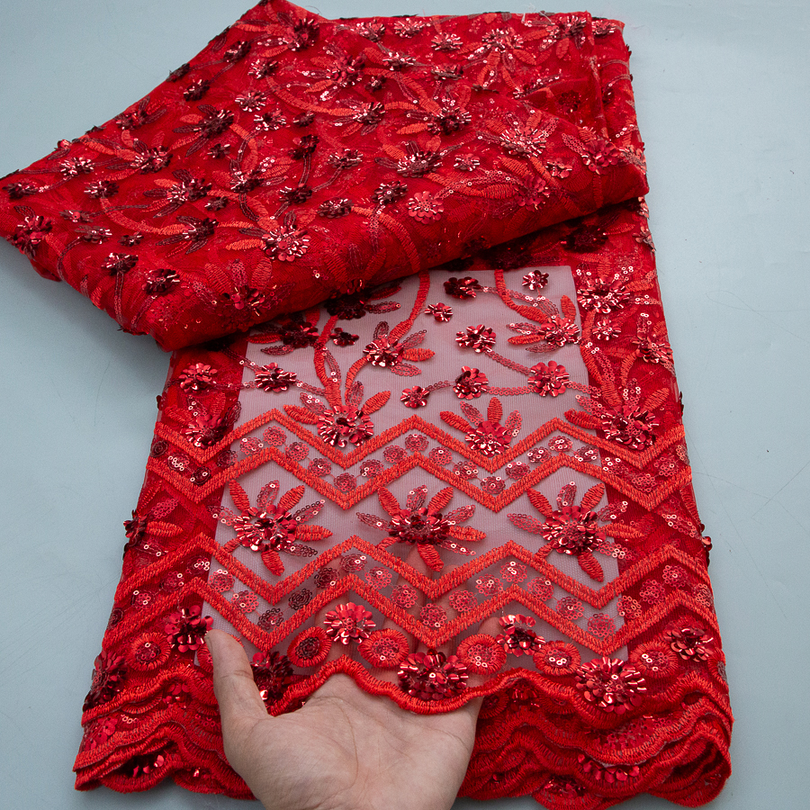 2026 French Sequins Lace Fabri - Embroidery Abaya incelemesi ve fiyatı