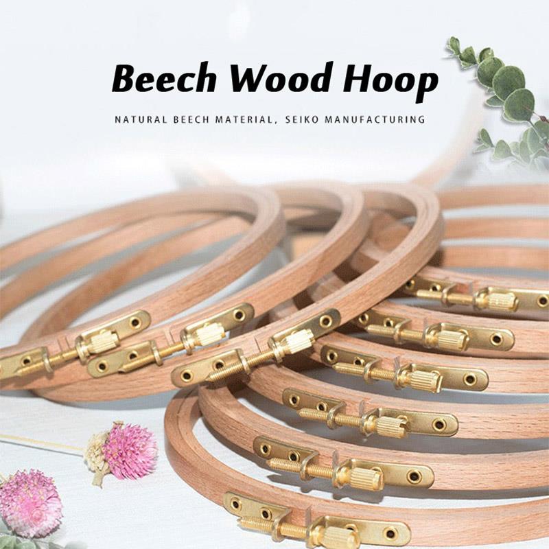 1pcs High Quality Beech Wood E - Embroidery Hooping incelemesi ve fiyatı