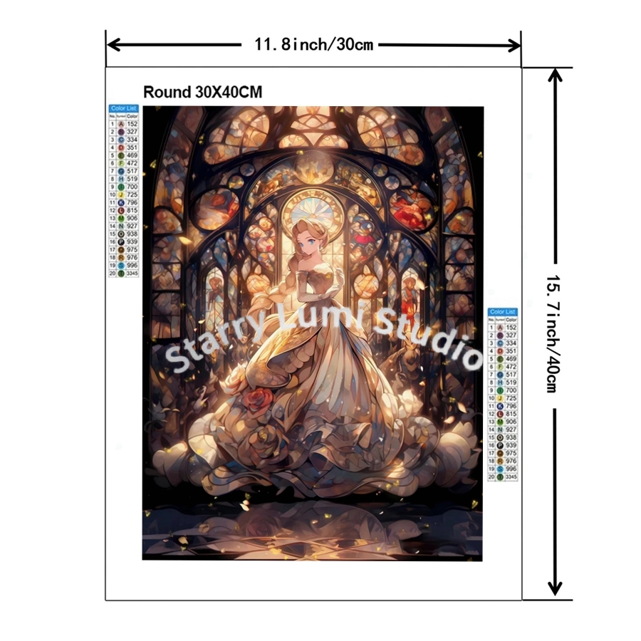 Cute Cinderella Castle 5D Full - Embroidery Gift Ideas incelemesi ve fiyatı