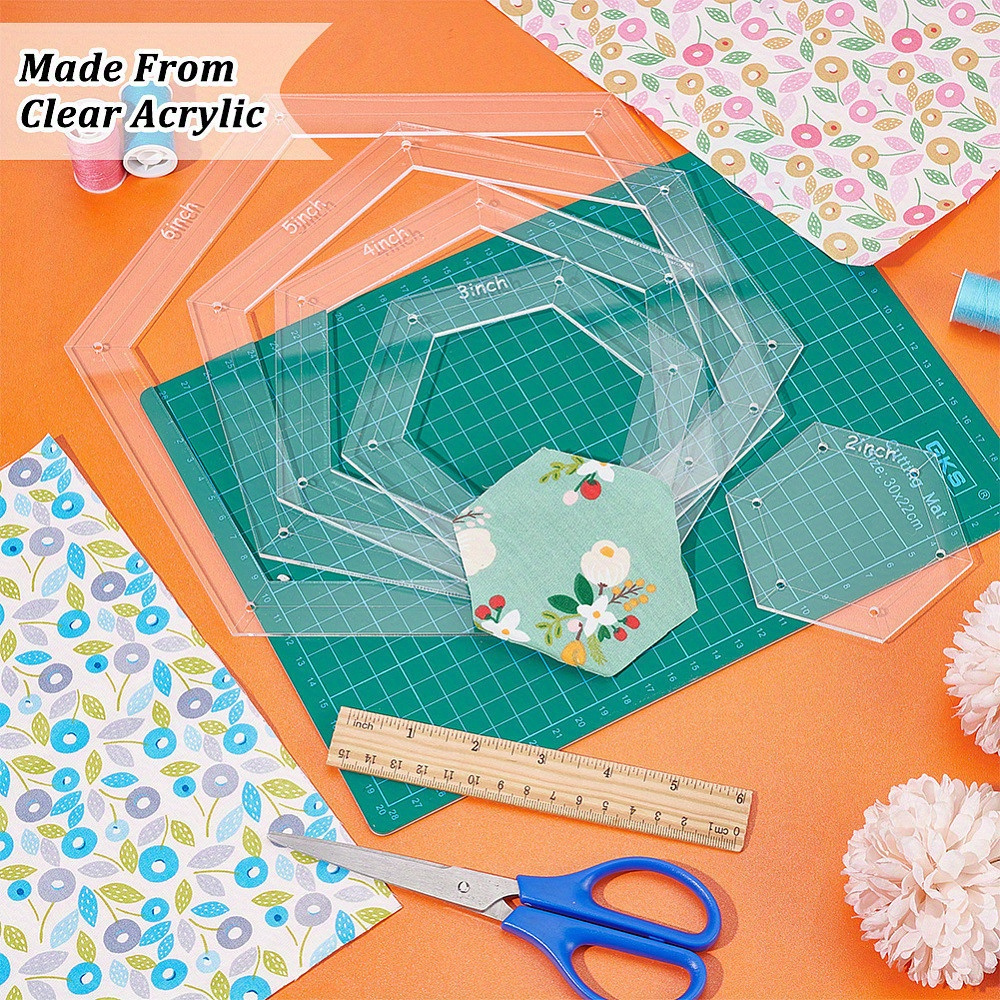 5pcs Hexagon Quilting Template - Embroidery Service incelemesi ve fiyatı
