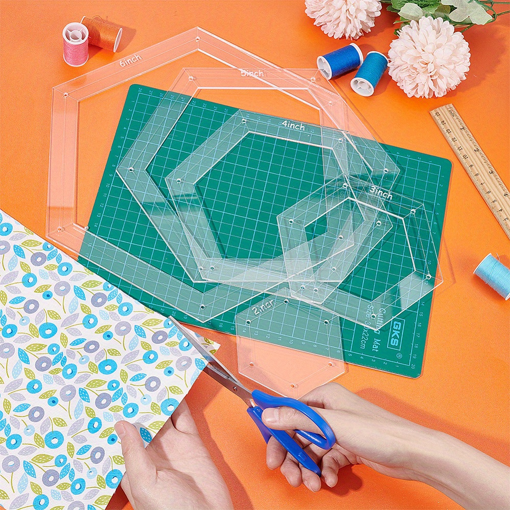 5pcs Hexagon Quilting Template - Embroidery Service incelemesi ve fiyatı
