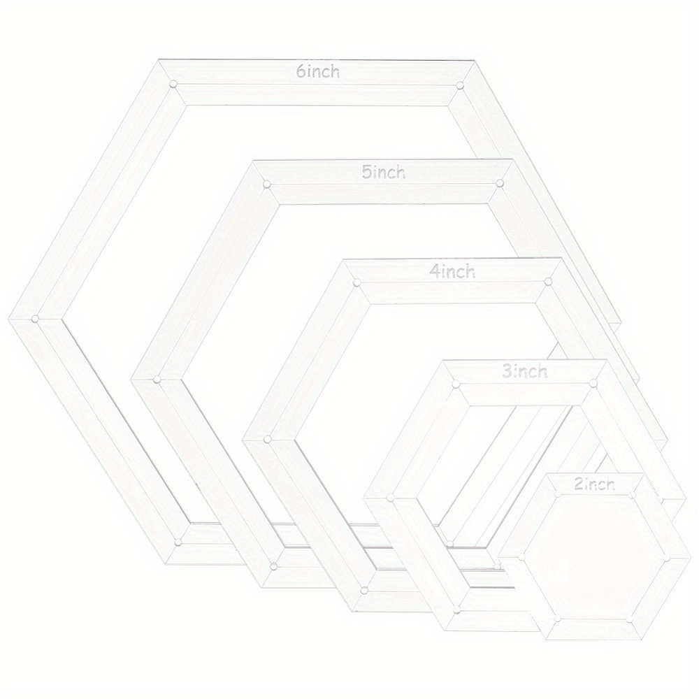 5pcs Hexagon Quilting Template - Embroidery Service incelemesi ve fiyatı