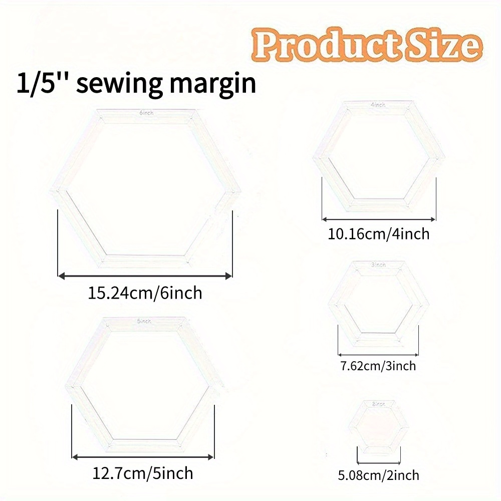 5pcs Hexagon Quilting Template - Embroidery Service incelemesi ve fiyatı