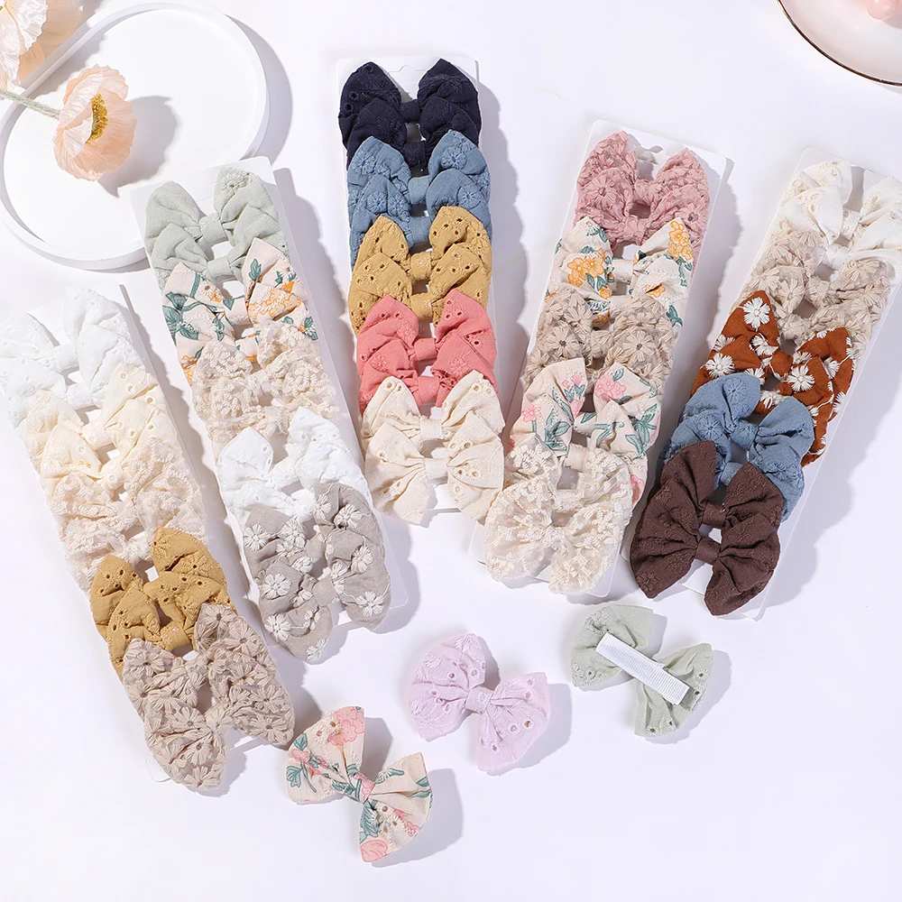 10Pcs/Set Fashion Bows Hairgri - Embroidery Gift Ideas incelemesi ve fiyatı