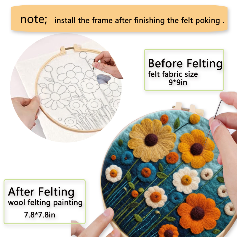 CHENISTORY DIY Wool Felting Pa - Embroidery Hooping incelemesi ve fiyatı