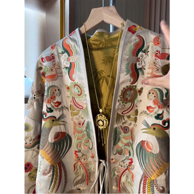 New Chinese Style Kimono Cardi - Embroidery Fashion incelemesi ve fiyatı