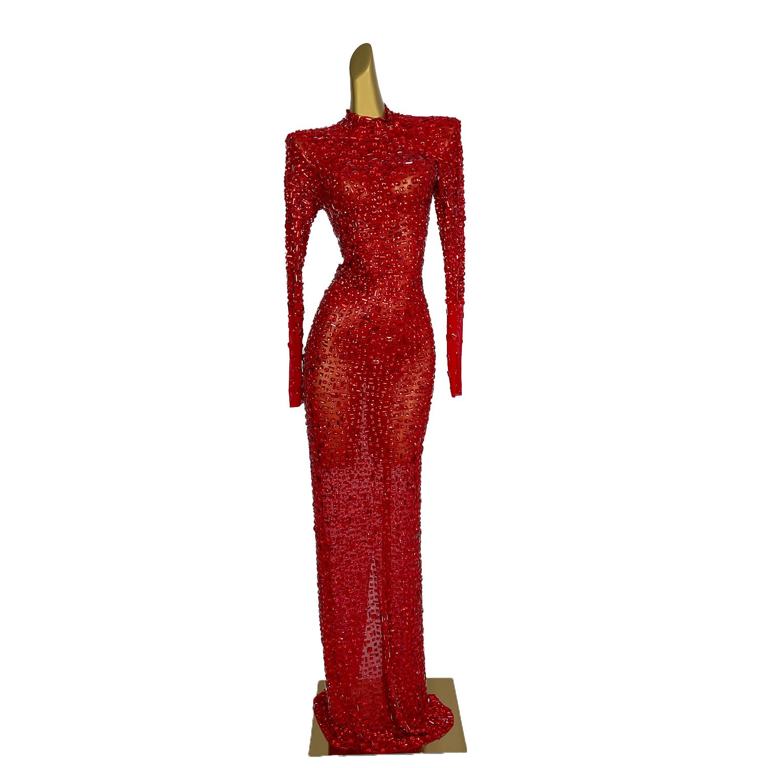 Red Diamonds Dress See Through - Embroidery Abaya incelemesi ve fiyatı