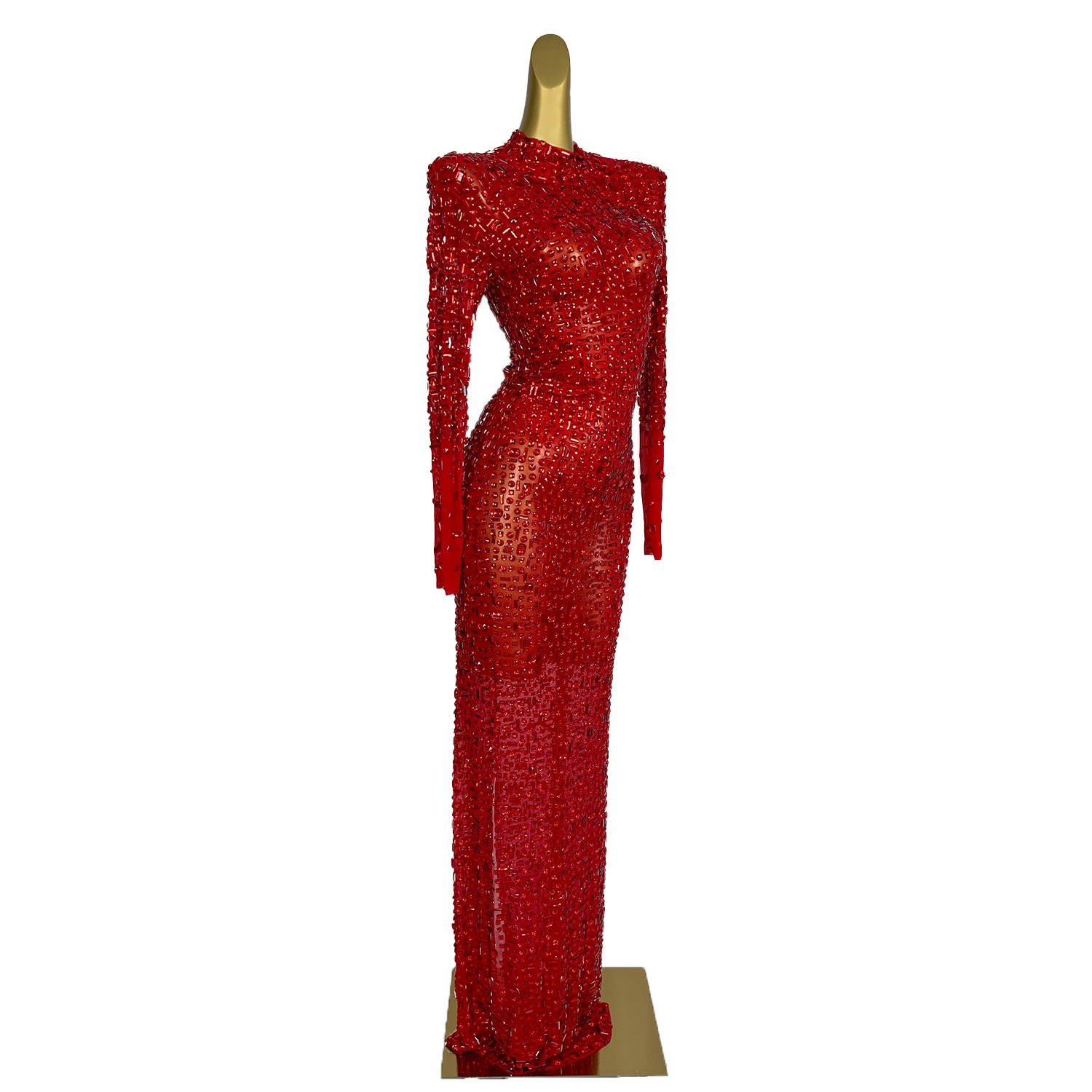 Red Diamonds Dress See Through - Embroidery Abaya incelemesi ve fiyatı