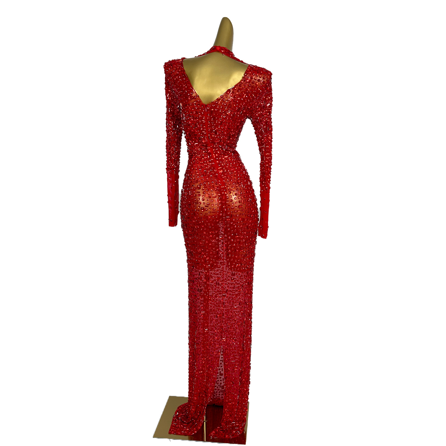 Red Diamonds Dress See Through - Embroidery Abaya incelemesi ve fiyatı