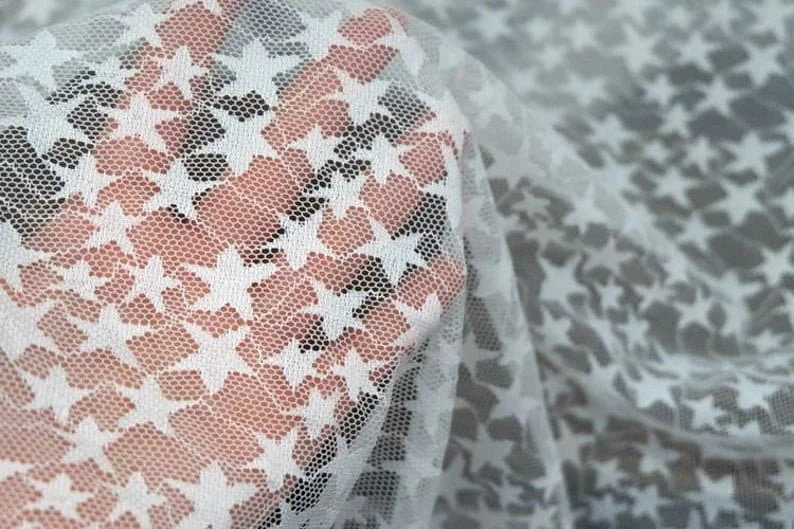 Black White Soft Star Embroide - Embroidery Veil incelemesi ve fiyatı