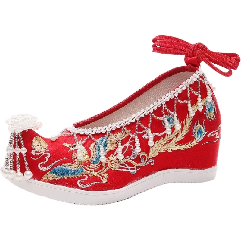 Women New Red Embroidered Wedd - Embroidery Shoes incelemesi ve fiyatı