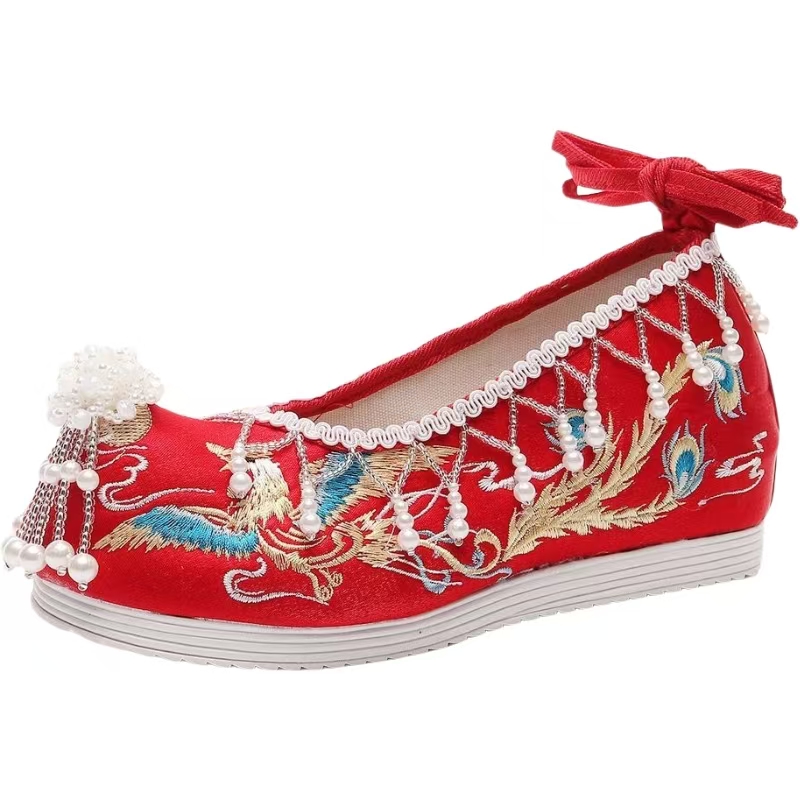 Women New Red Embroidered Wedd - Embroidery Shoes incelemesi ve fiyatı