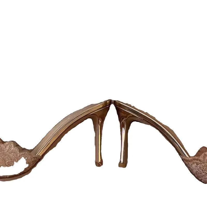 Pointed Banquet High Heels Wom - Embroidery Gold incelemesi ve fiyatı