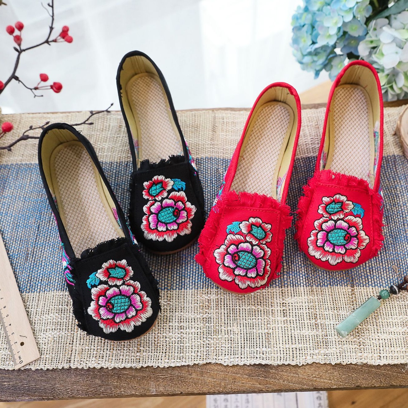 Woman Woven Shoes New Ethnic S - Embroidery Shoes incelemesi ve fiyatı